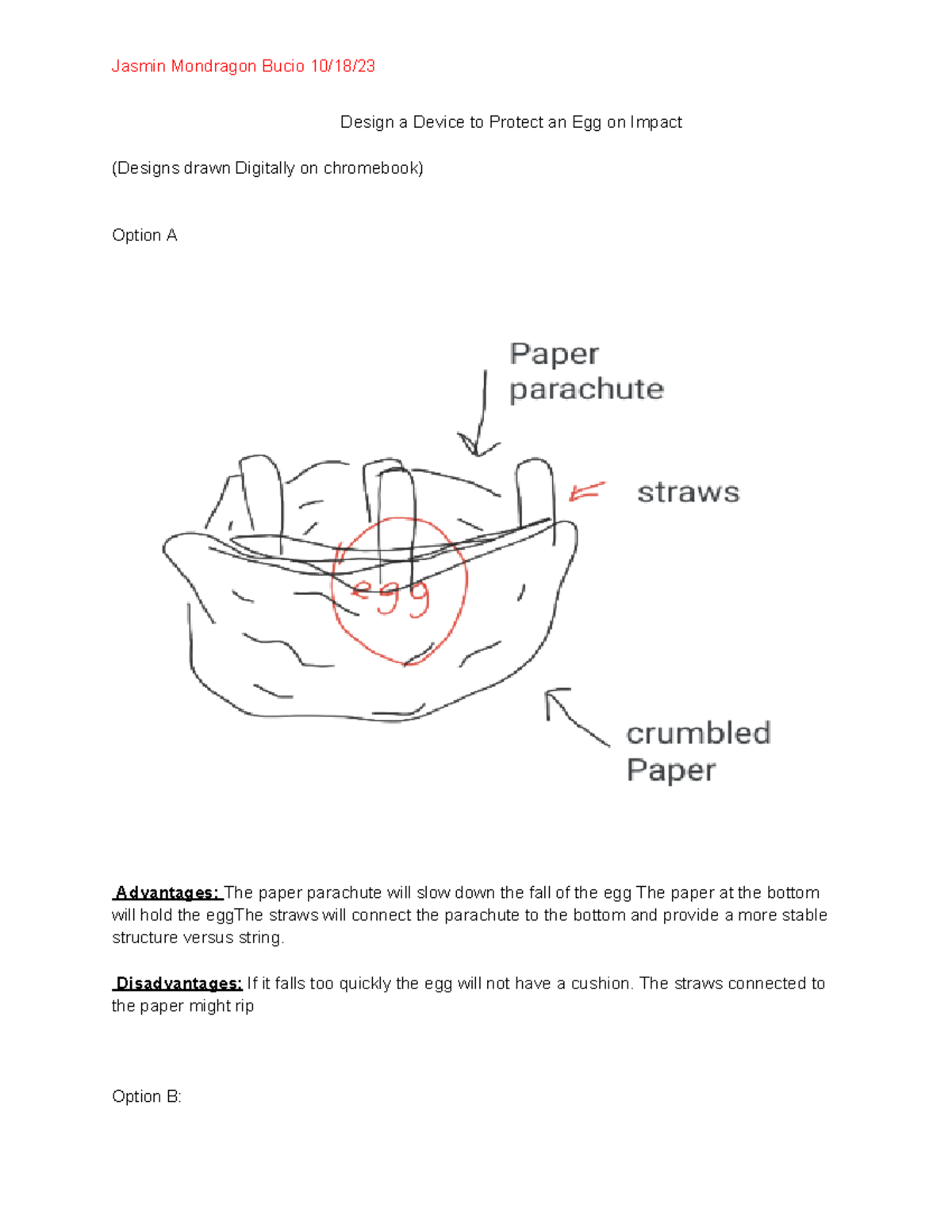 Edgeunity egg lab Design a Device to Protect an Egg on Impact