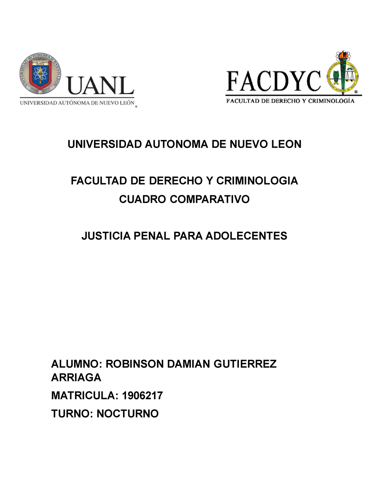 Rdga Ev5 Actividad 5 Universidad Autonoma De Nuevo Leon Facultad De Derecho Y Criminologia 4250