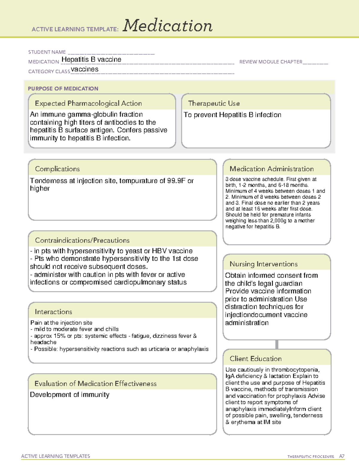 Hepatitis B - Med Card - ACTIVE LEARNING TEMPLATES THERAPEUTIC ...