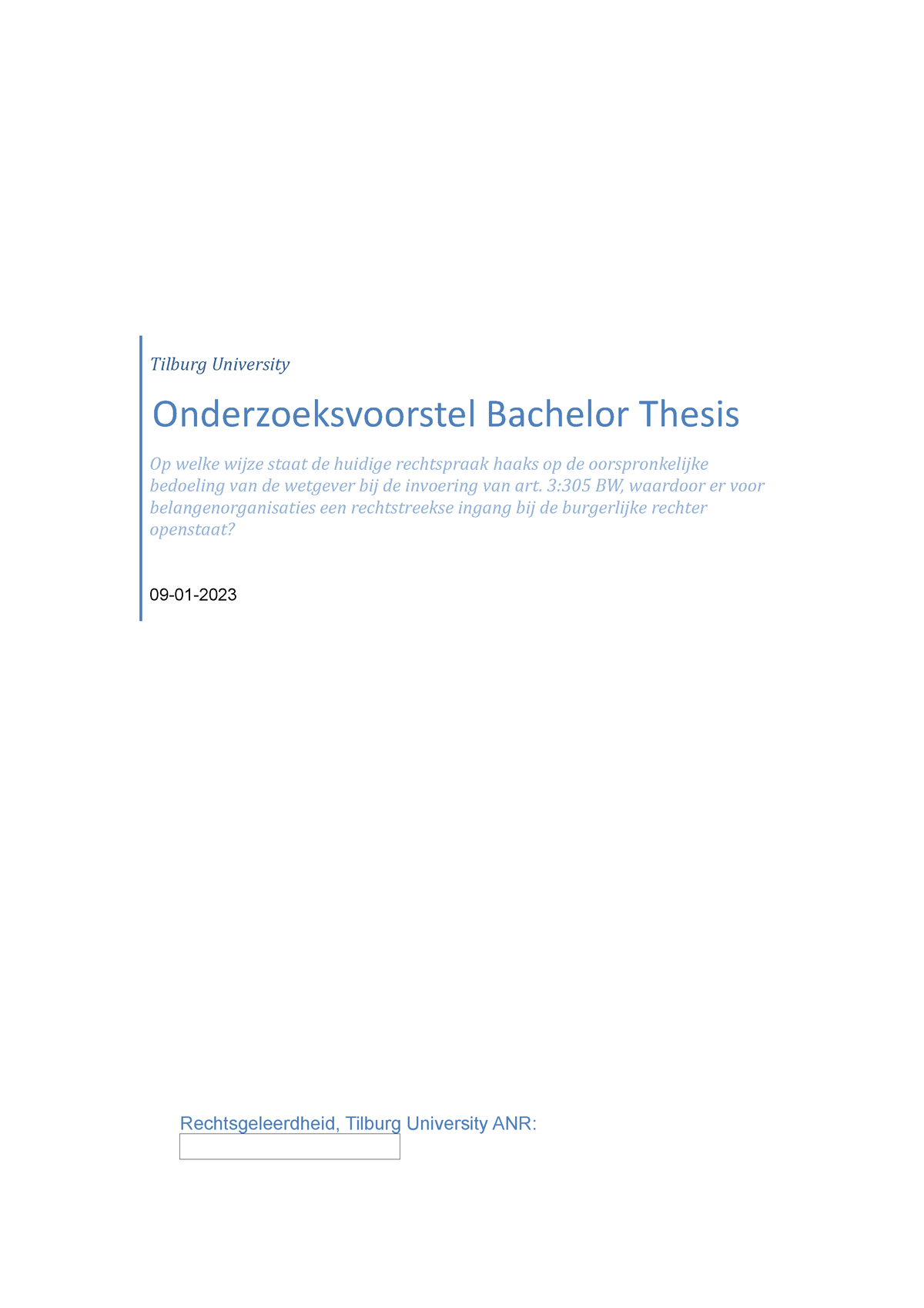 tilburg thesis database