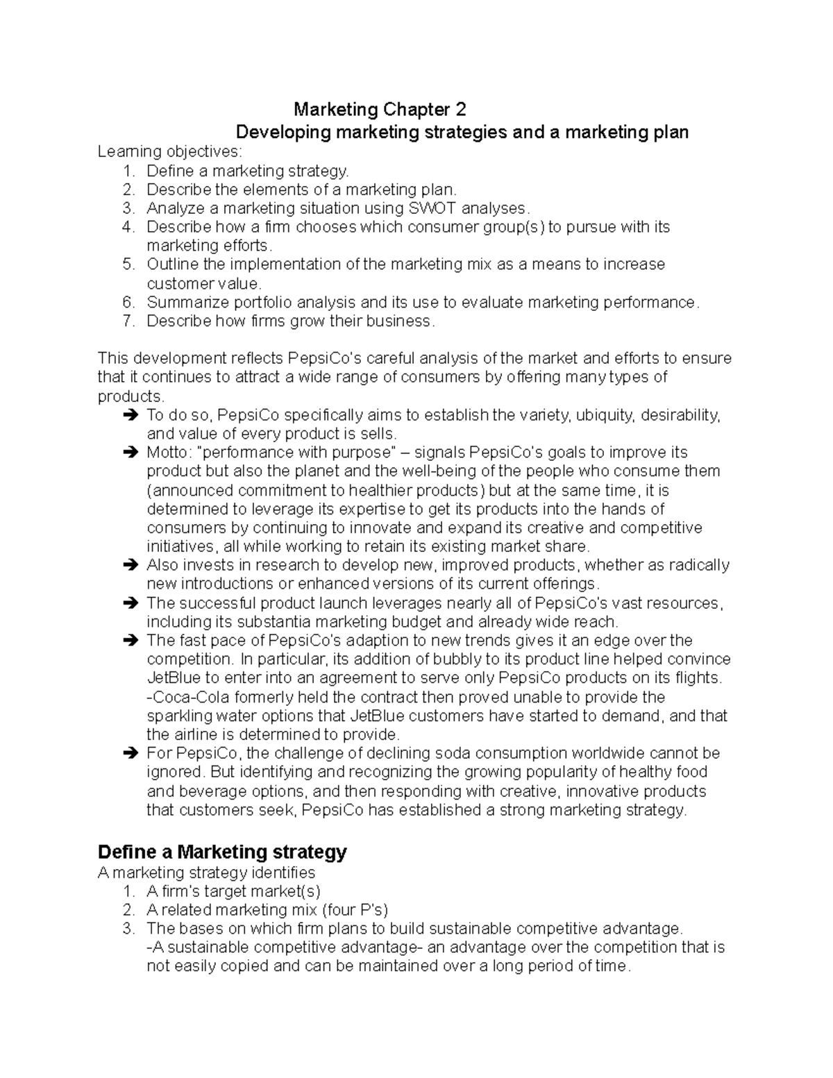 marketing-chapter-2-define-a-marketing-strategy-2-describe-the