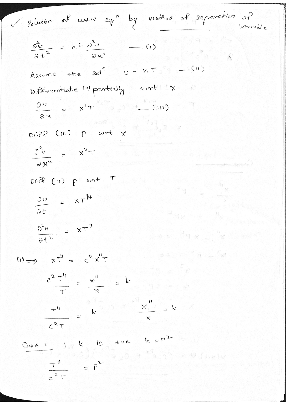 MAT201 Assignment 2 - Method Of Separation Of Variable - Partial ...