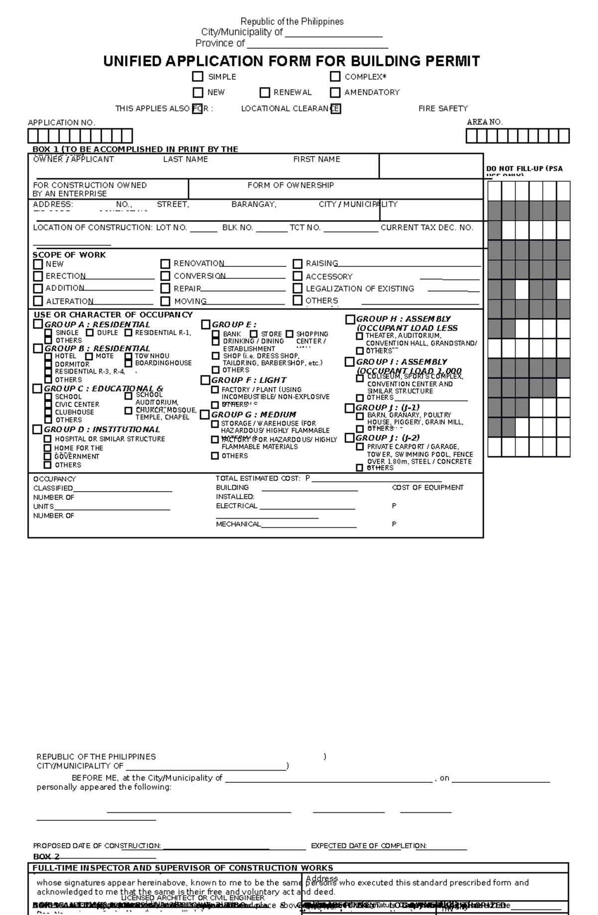 Unified - Republic of the Philippines City/Municipality of ...