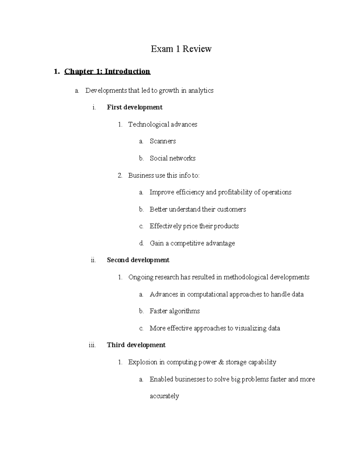 IS 335 Exam 1 Review - Professor: Anil Sahai - Exam 1 Review 1. Chapter ...