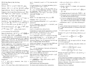 Cheat Sheet St2131 - ST2132 - Studocu