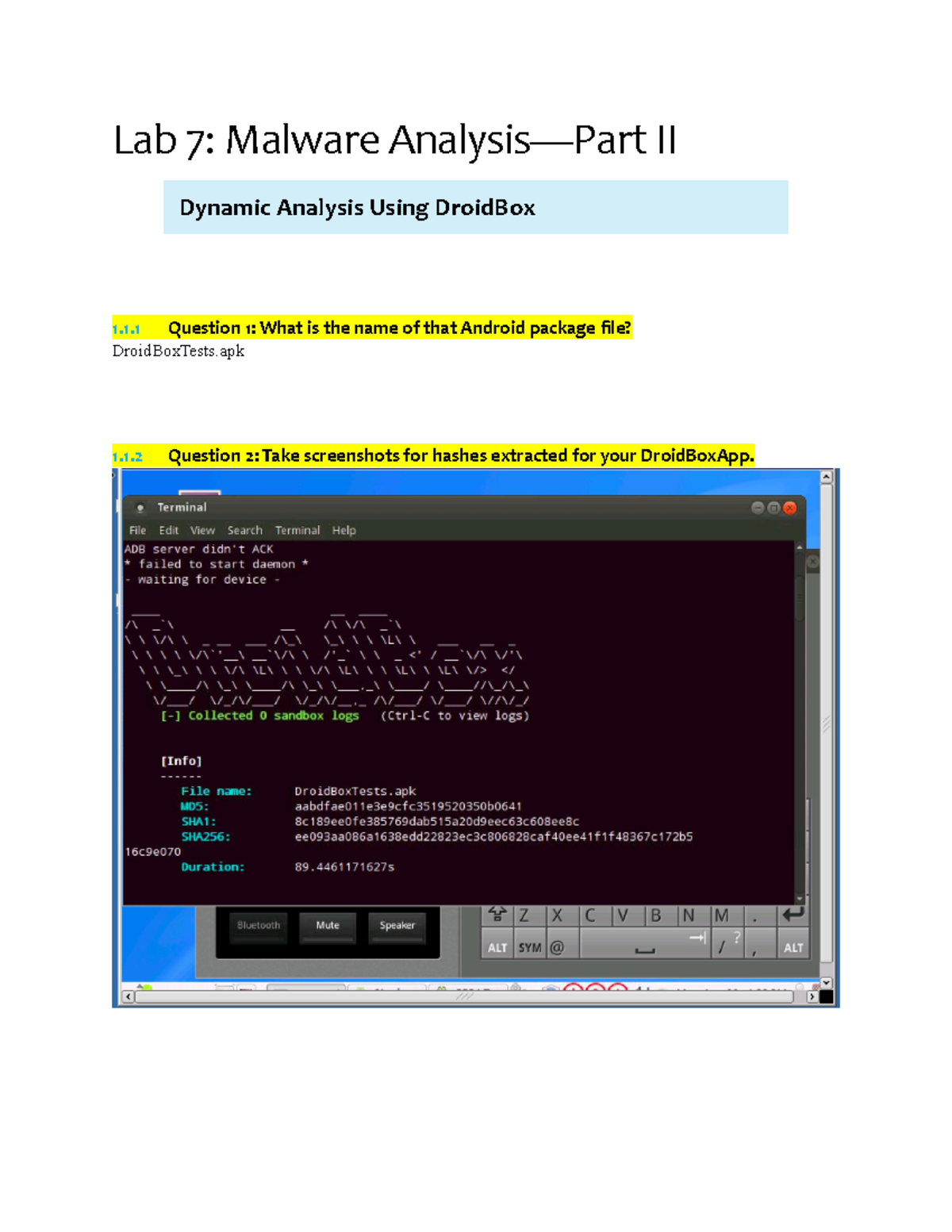 Lab7 Wk7 V2 - Homework - Lab 7: Malware Analysis—Part II Dynamic ...