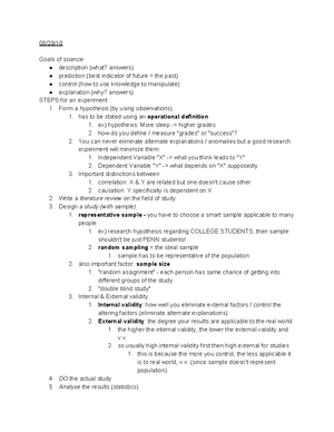 Summary PSYC 1000 - Lecture 1 Notes - Summary PSYC 1000 Fall 2022 ...