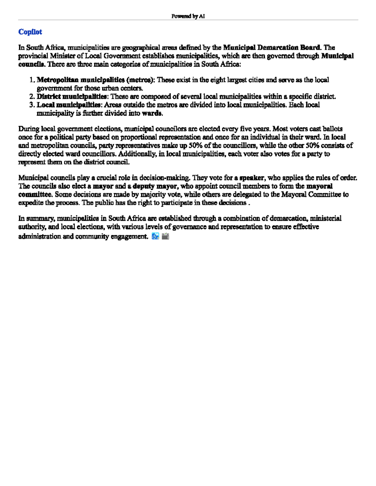 Demarction - Summary Local government law - LGL3702 - Studocu