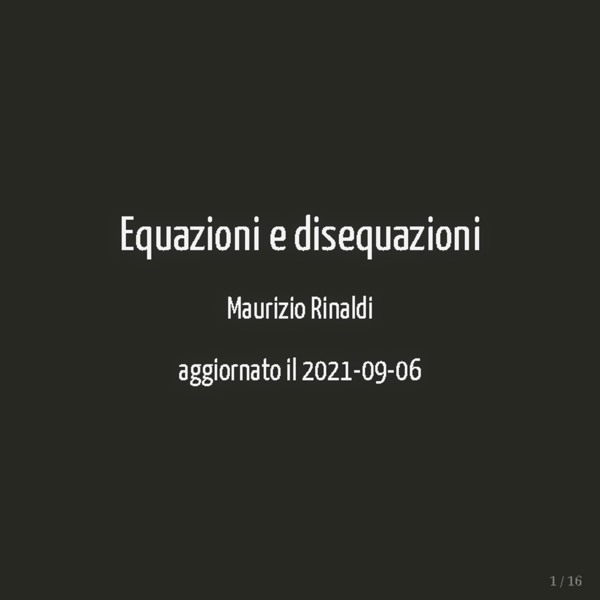 B-Equazioni E Disequazioni Rinaldi Test Medicina - Equazioni E ...