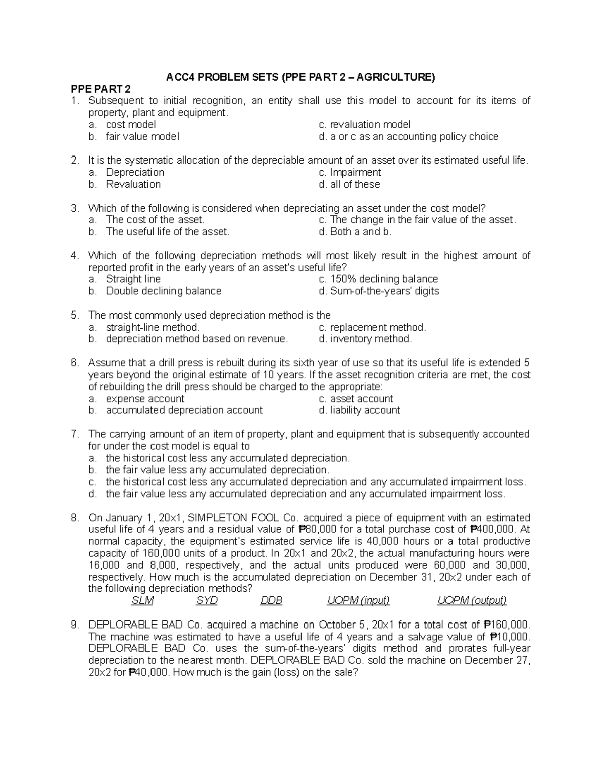 ACC4- Problem-SETS - practice - ACC4 PROBLEM SETS (PPE PART 2 ...