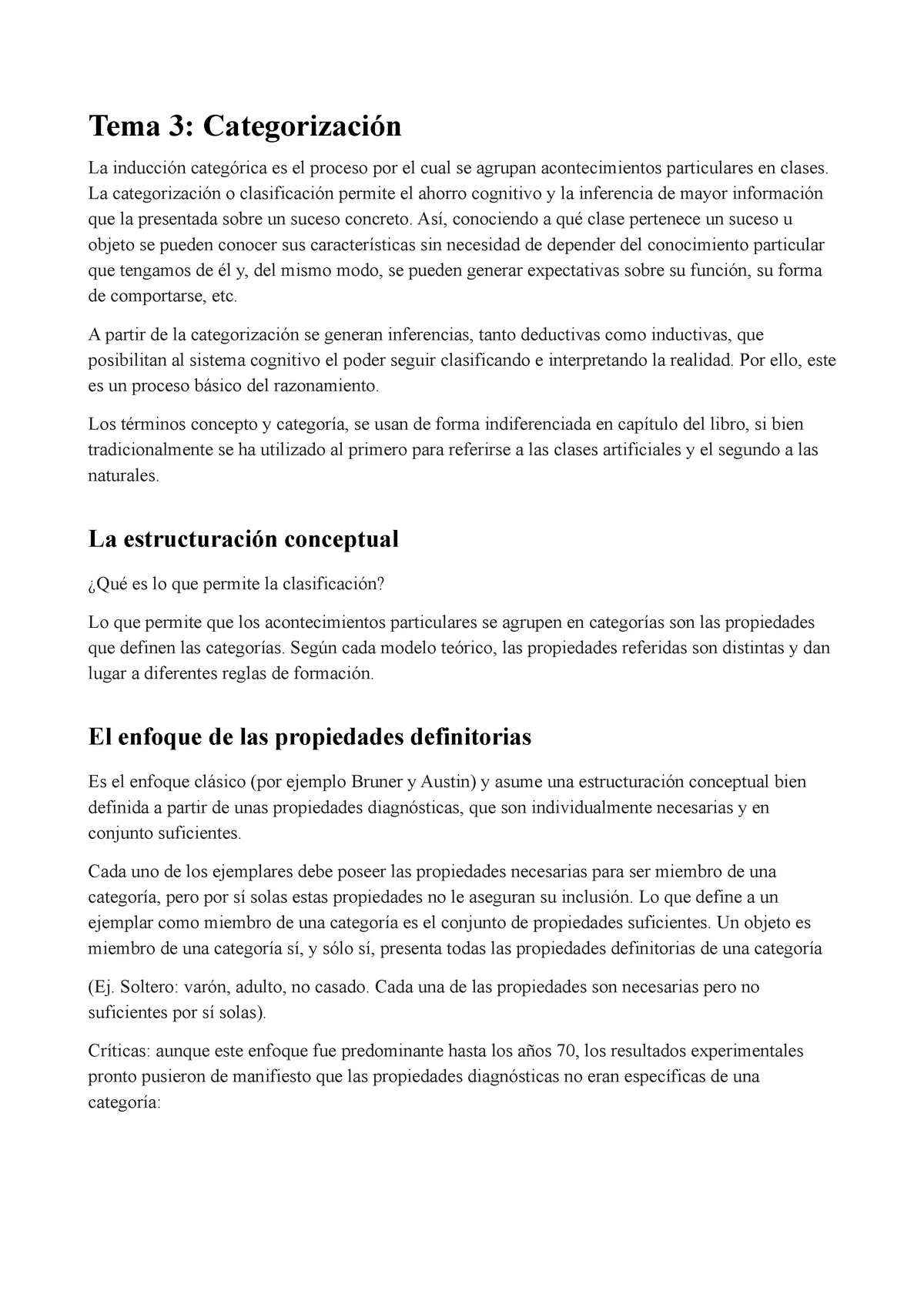 Lenguaje Y Pensamiento - Apuntes - Tema 3 - Tema 3: La Es El Proceso ...