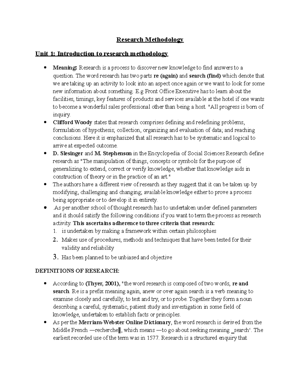 introduction to research methodology assignment