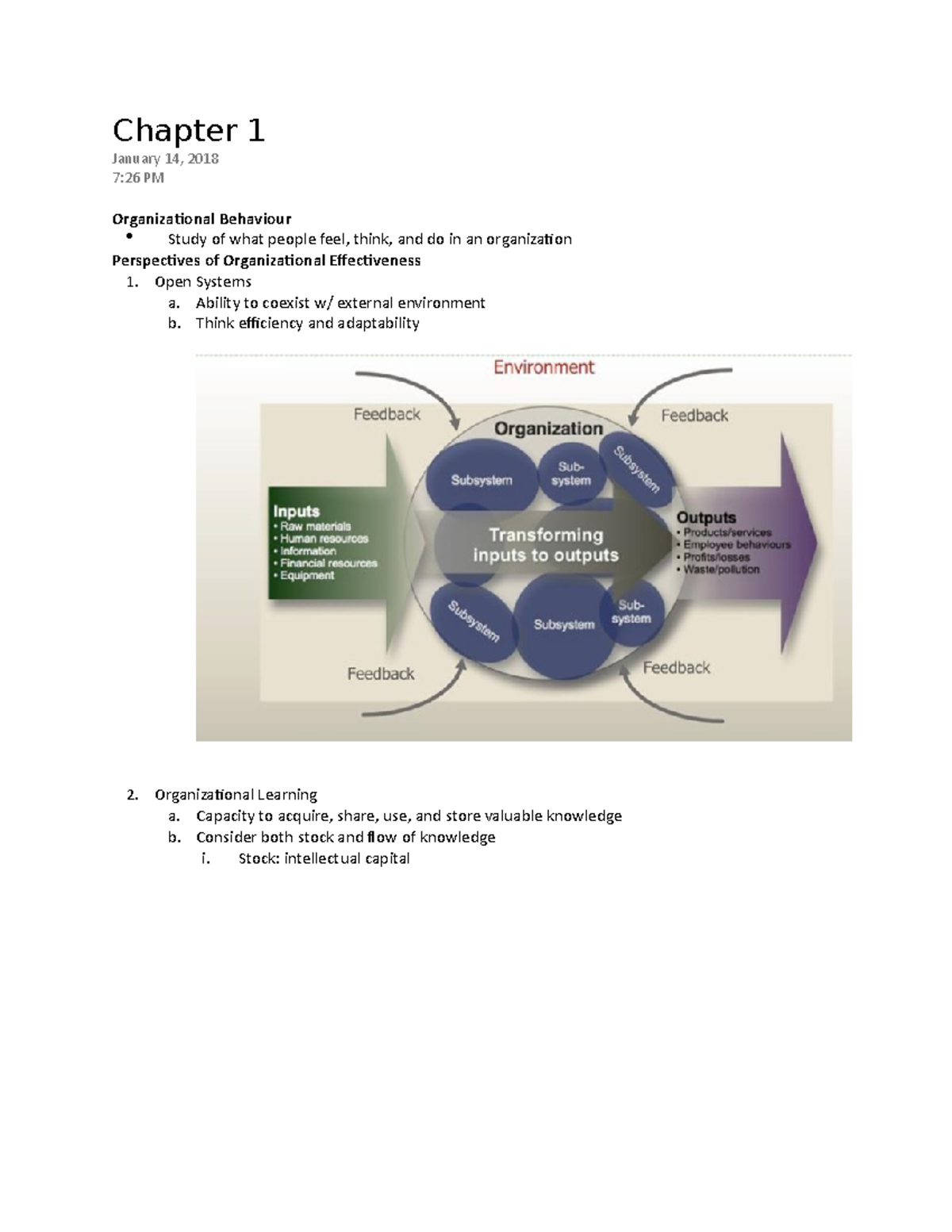 Chapter 1 - Lecture Notes 1 - Chapter 1 January 14, 2018 7:26 PM ...