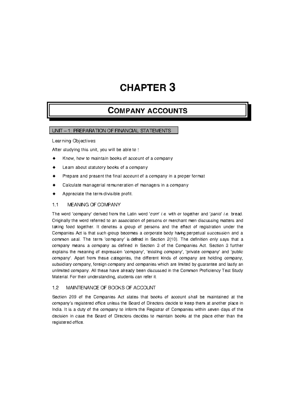 Advanced Accounting- Maintenance OF Books OF Account - CHAPTER 3 ...