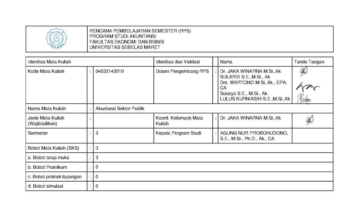 RPS ASP Sem 3 - Identitas Mata Kuliah Identitas Dan Validasi Nama Tanda ...