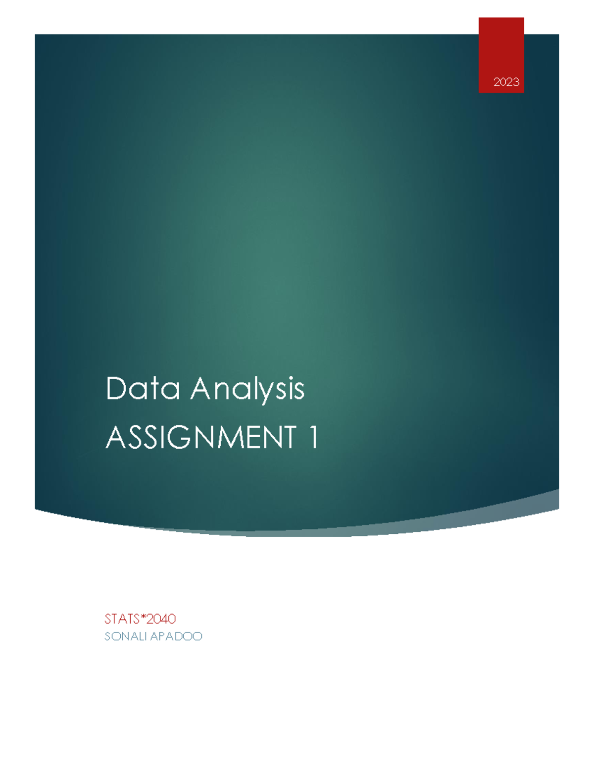 assignment data analysis