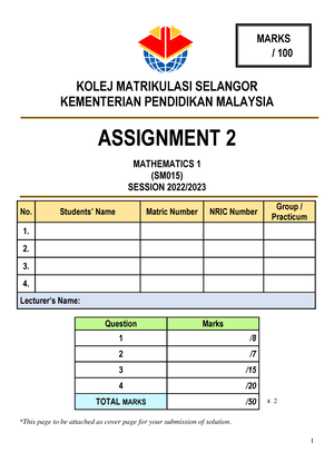 assignment math matrikulasi sm025