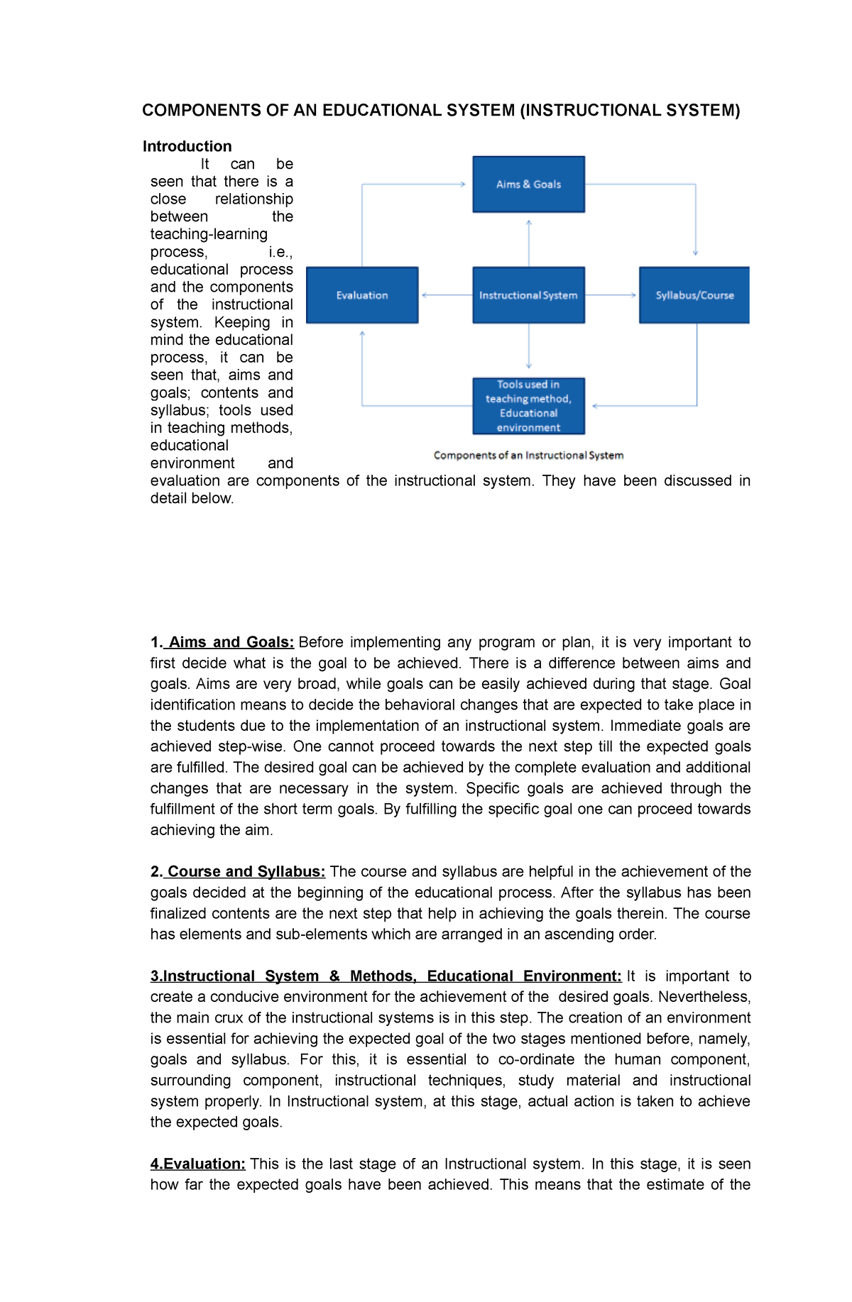 Production of Social Studies Instructional Materials COMPONENTS OF AN