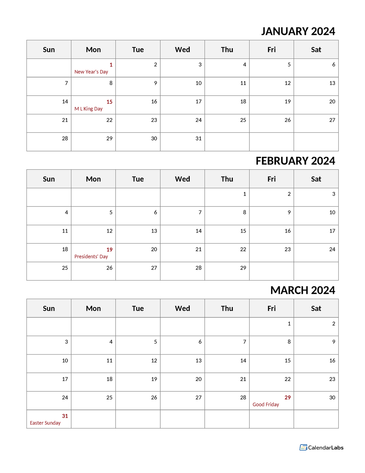 2024 quarterly calendar 12 - JANUARY 2024 ####### Sun Mon Tue Wed Thu ...