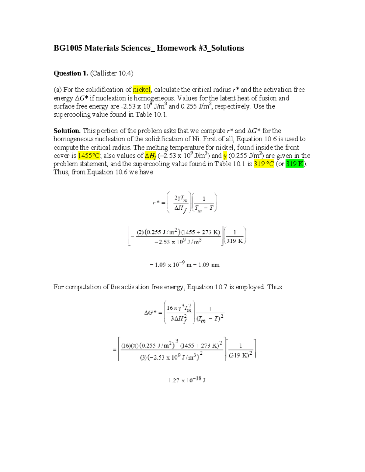 Homework Solutions Assignment 3 Bg1005 Materials Sciences Homework Solutions Studocu Homework Solutions Assignment 3 Bg1005 Materials Sciences Homework Solutions Studocu