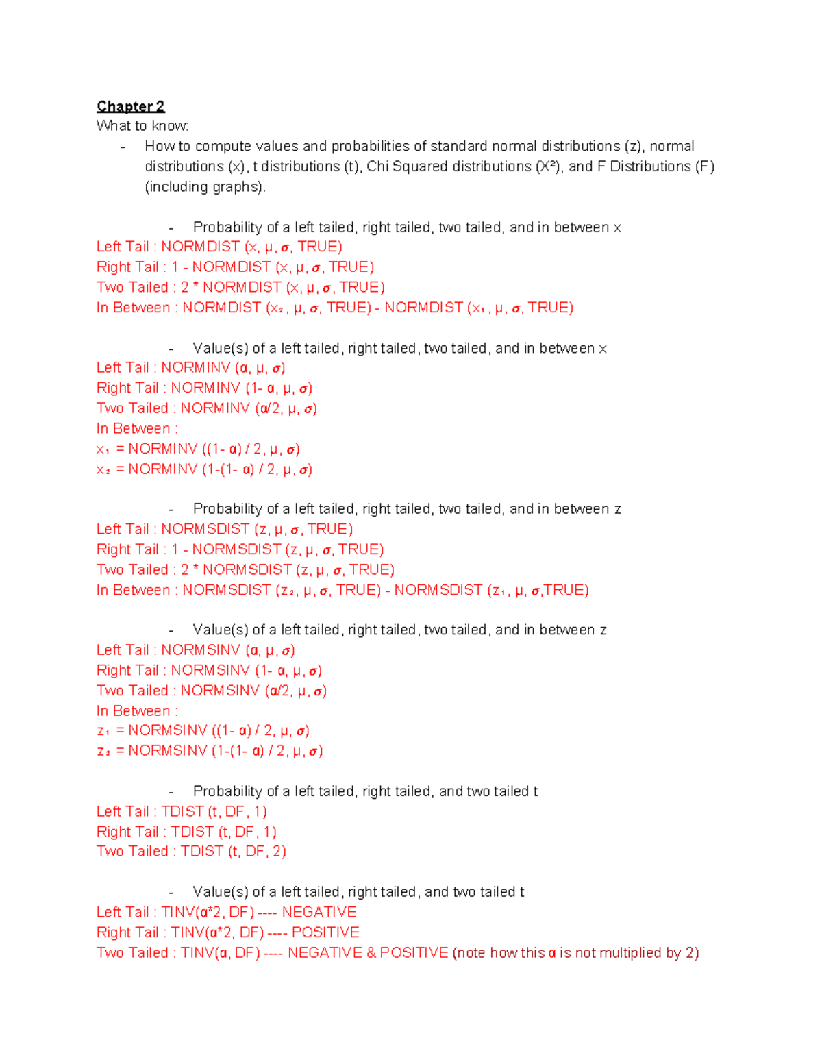 Exam 1 Study Guide Answers - What to know: - How to compute values and ...