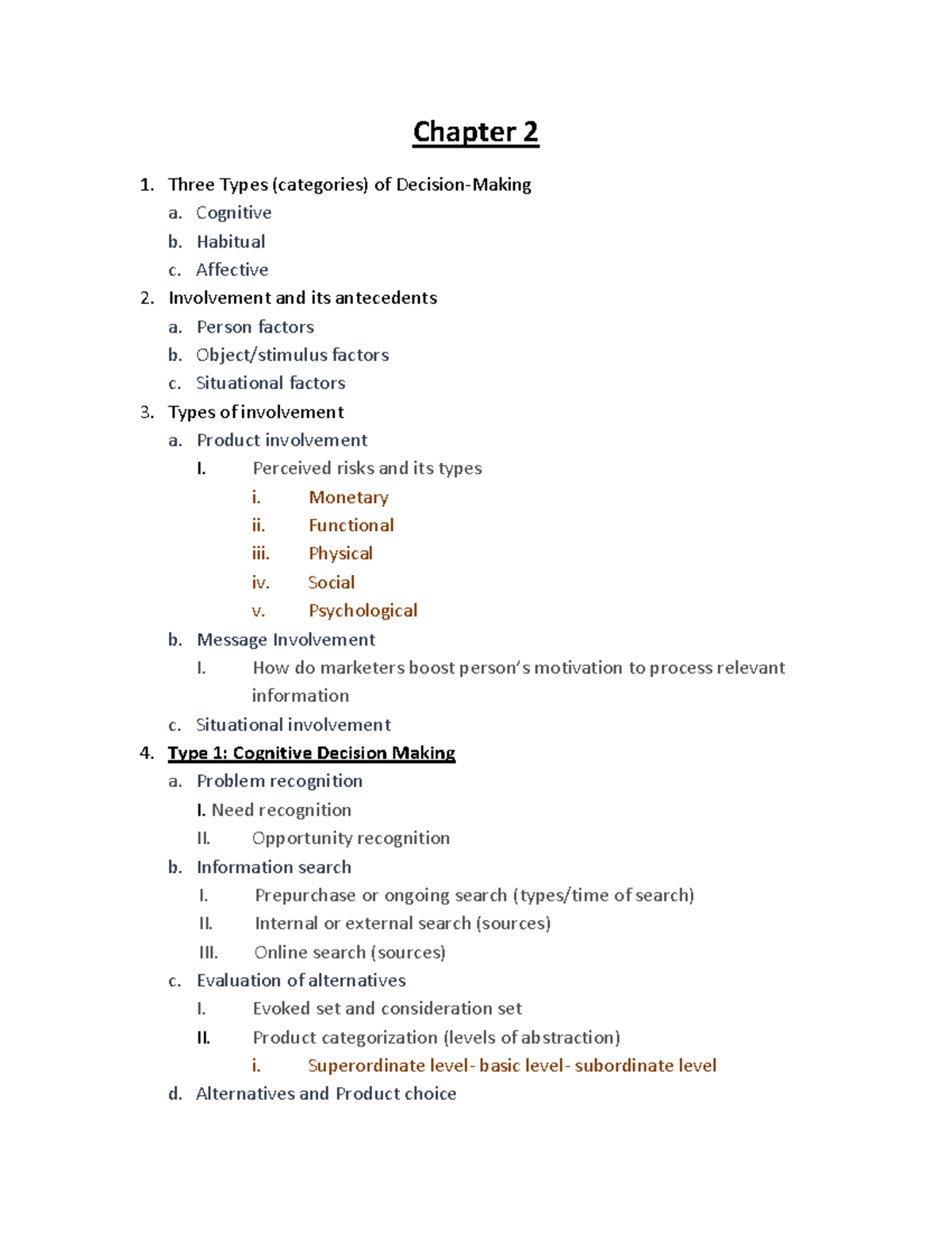 Consumer behavior chapter Chapter 2 Outline - Chapter 2 Three Types ...