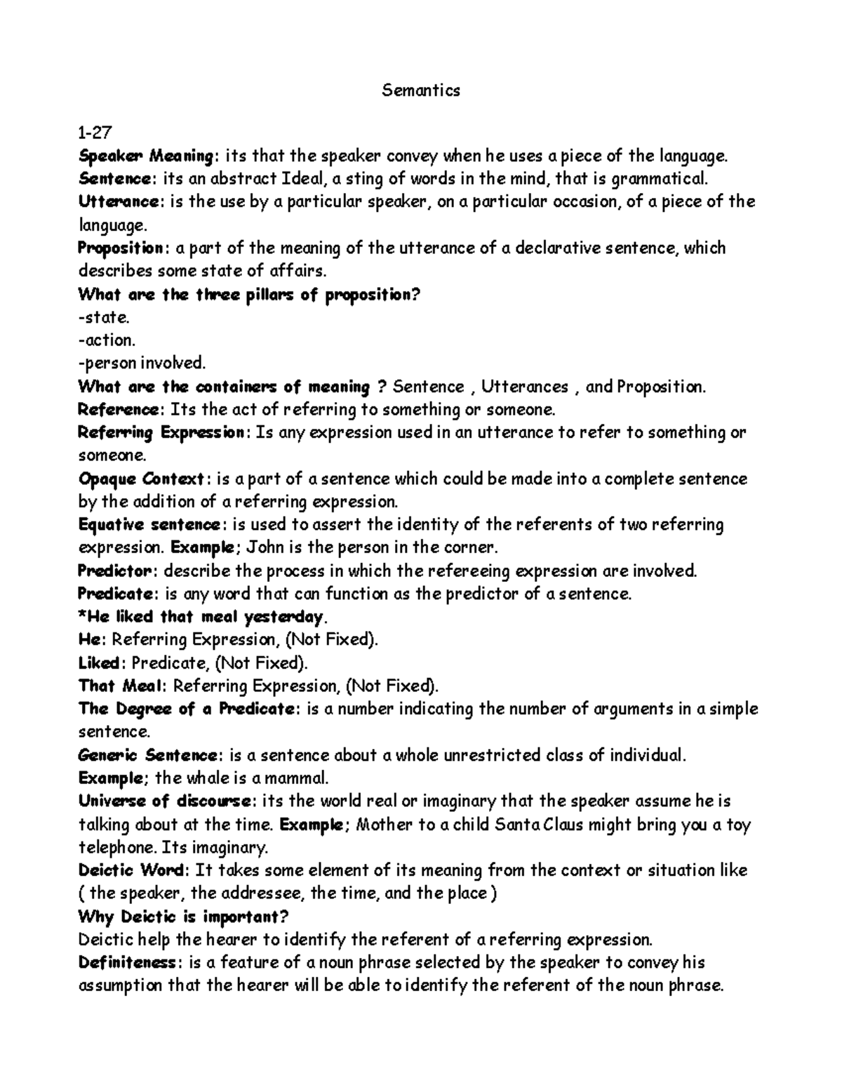 Semantics a coursebook Semantics 1 Speaker Meaning its that the