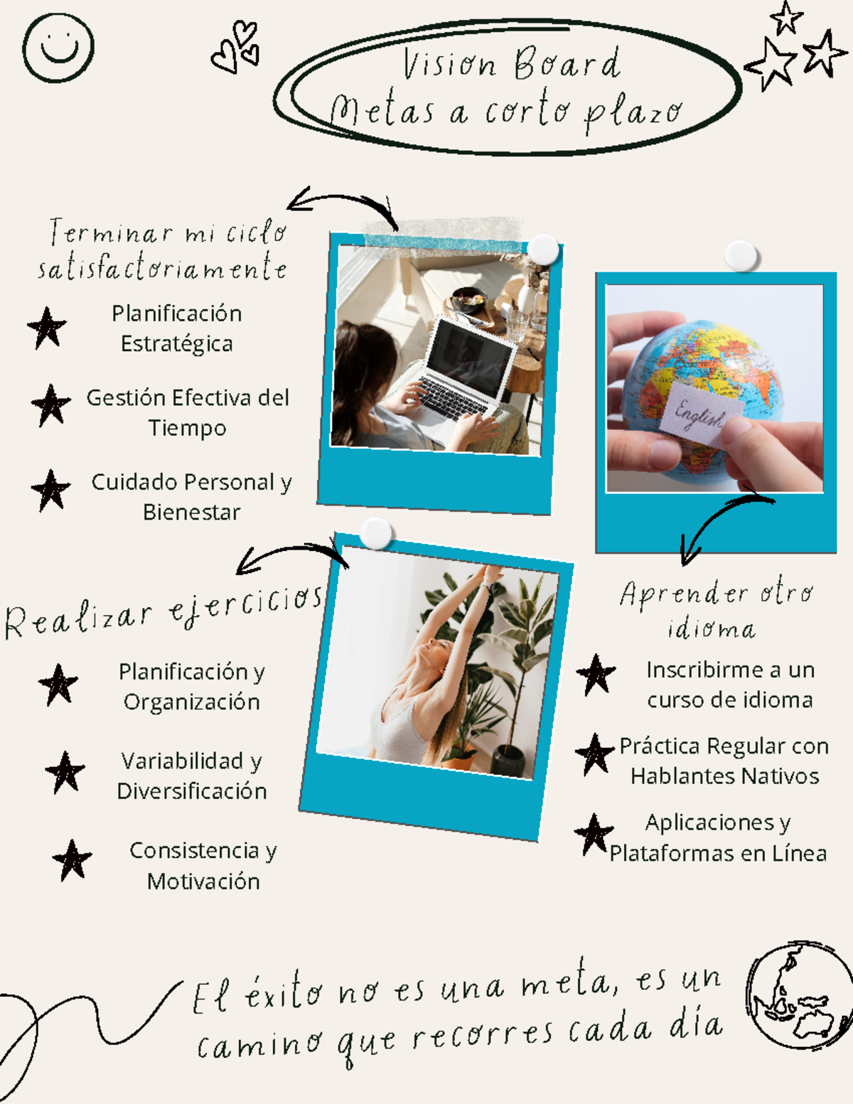 Vision Board y metas - Realizar ejercicios Aprender otro idioma ...