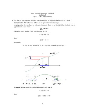 Calculus I and II Materials - Math 2413 Differential Calculus Lecture 5 ...