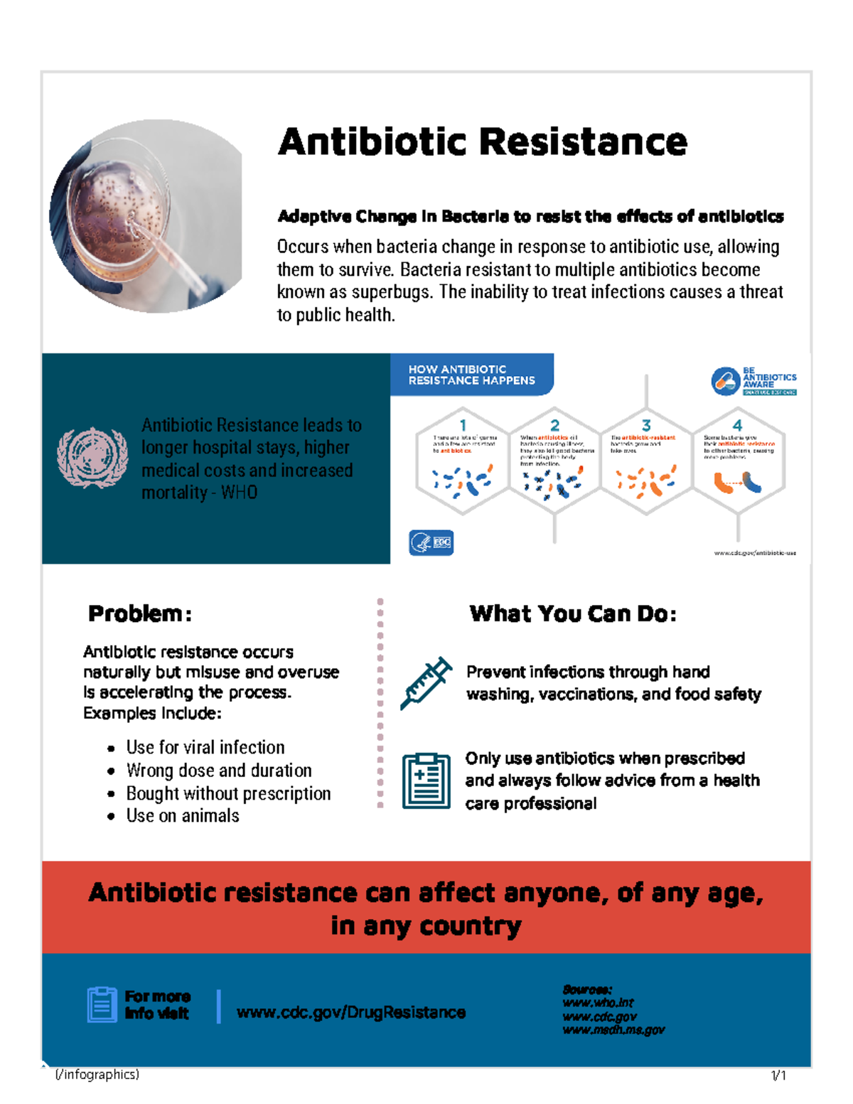 Antibiotic Resistance Infographic - by Logan Haines [Infographic ...