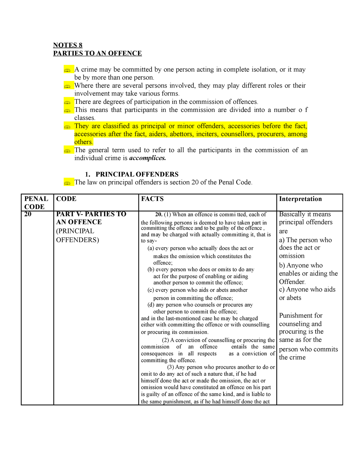 cl8-parties-to-an-offence-notes-8-parties-to-an-offence-a-crime-may