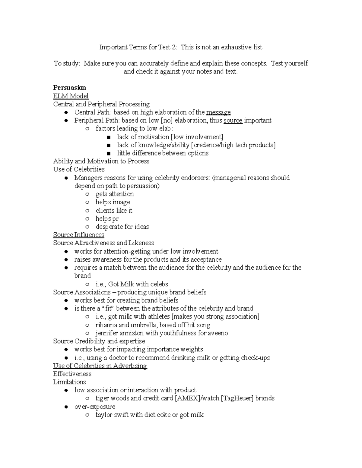 Consumer Behavior Test 2 terms - Important Terms for Test 2: This is ...
