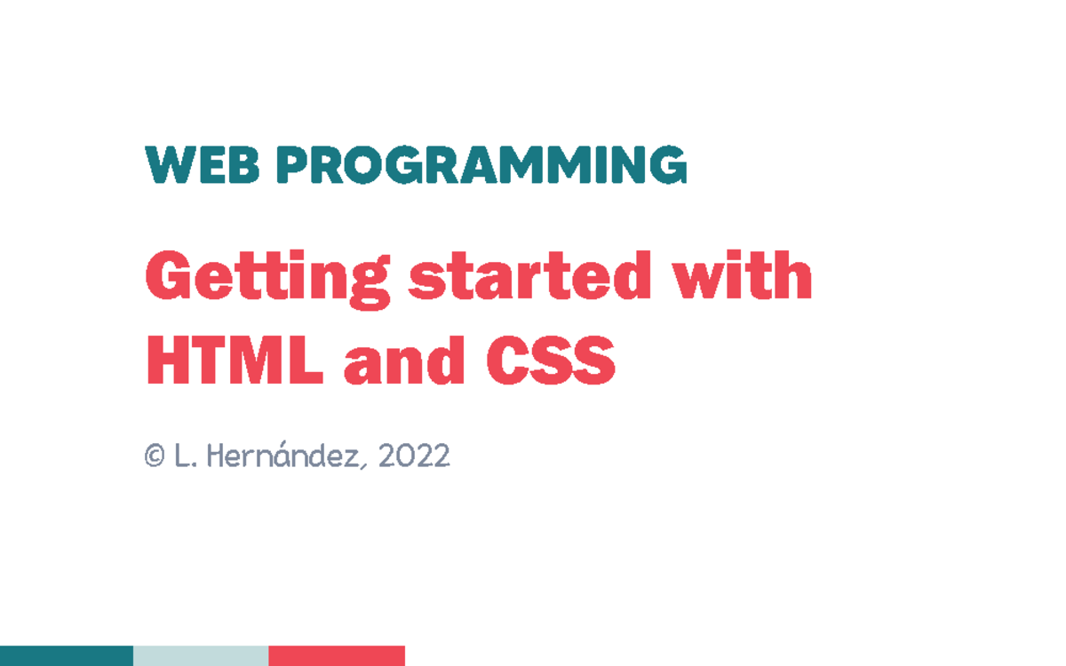 01 Web Programming - Getting started with HTML and CSS - Getting ...
