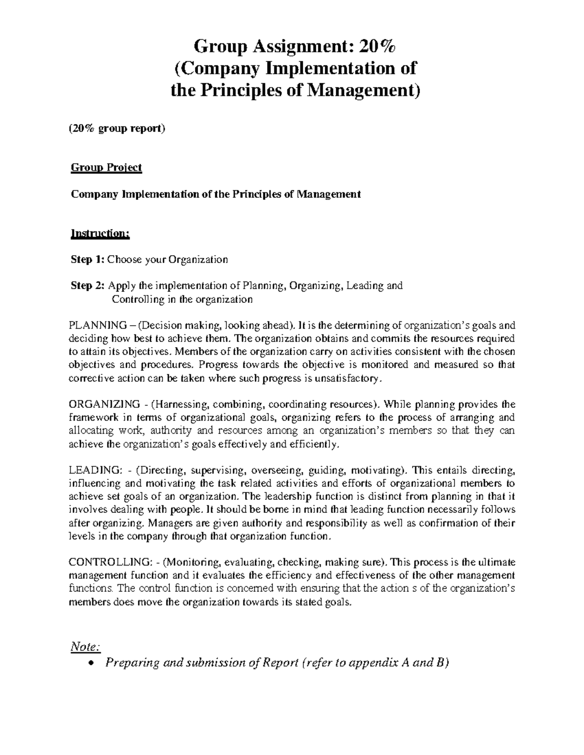 Group Assignment and Individual Assignment Oct2021-Feb2022 - (Company ...