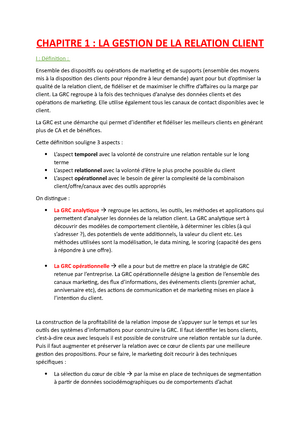 Chapitre 3 La gestion de données relationnelles - CHAPITRE 3 : LA GESTION DE DONNEES 