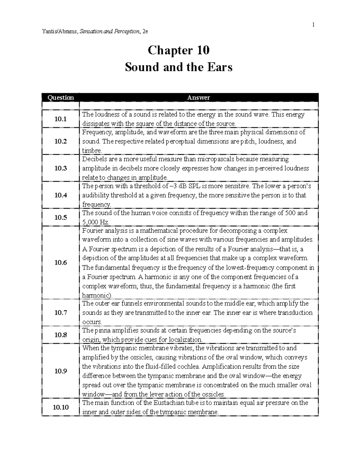 Yantis 2e cyu ch10 chapter key 1 Yantis/Abrams, Sensation and