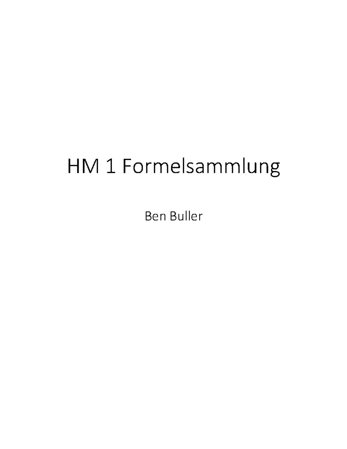Höhere Mathematik In Rezepten Formelsammlung - Online Semester. Beinhaltet die meisten Rezepte. - HM