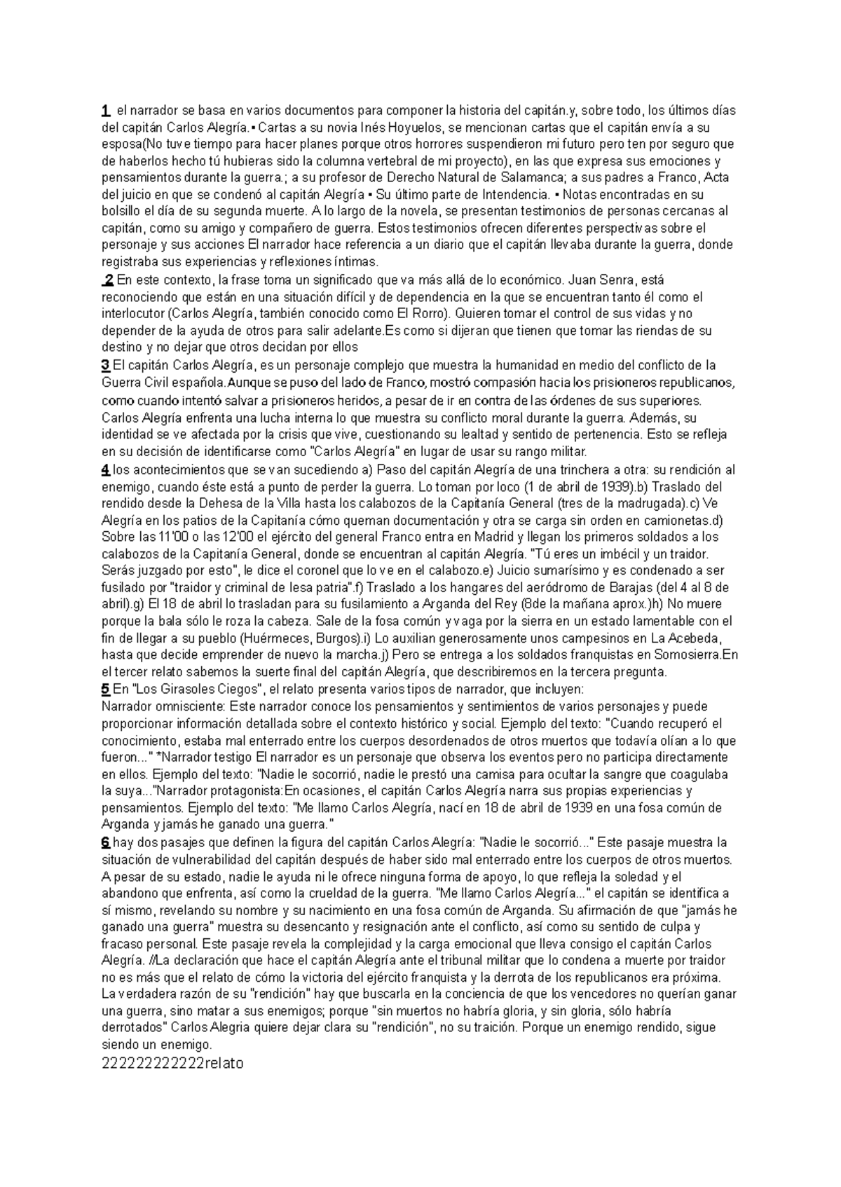 Lengua - 1 el narrador se basa en varios documentos para componer la ...
