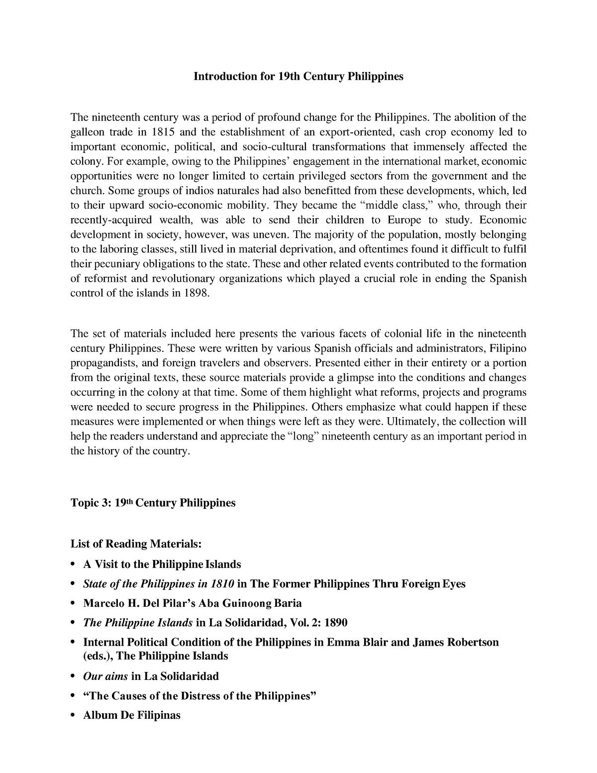 Copy of 19th Century Philippine ( Primary Sources) - Introduction for ...