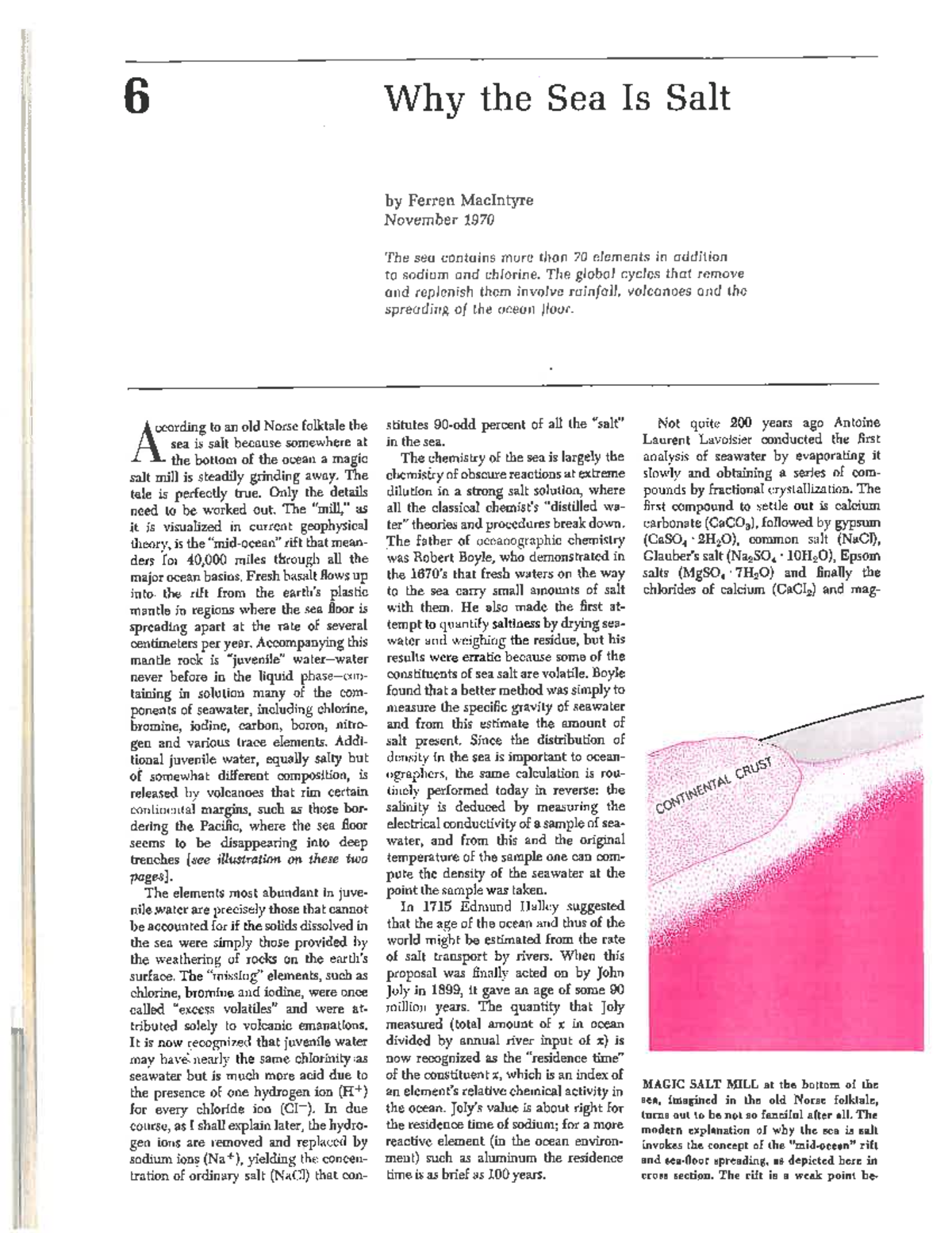 Why The Sea Is Salt pdf GEOL 211 Studocu