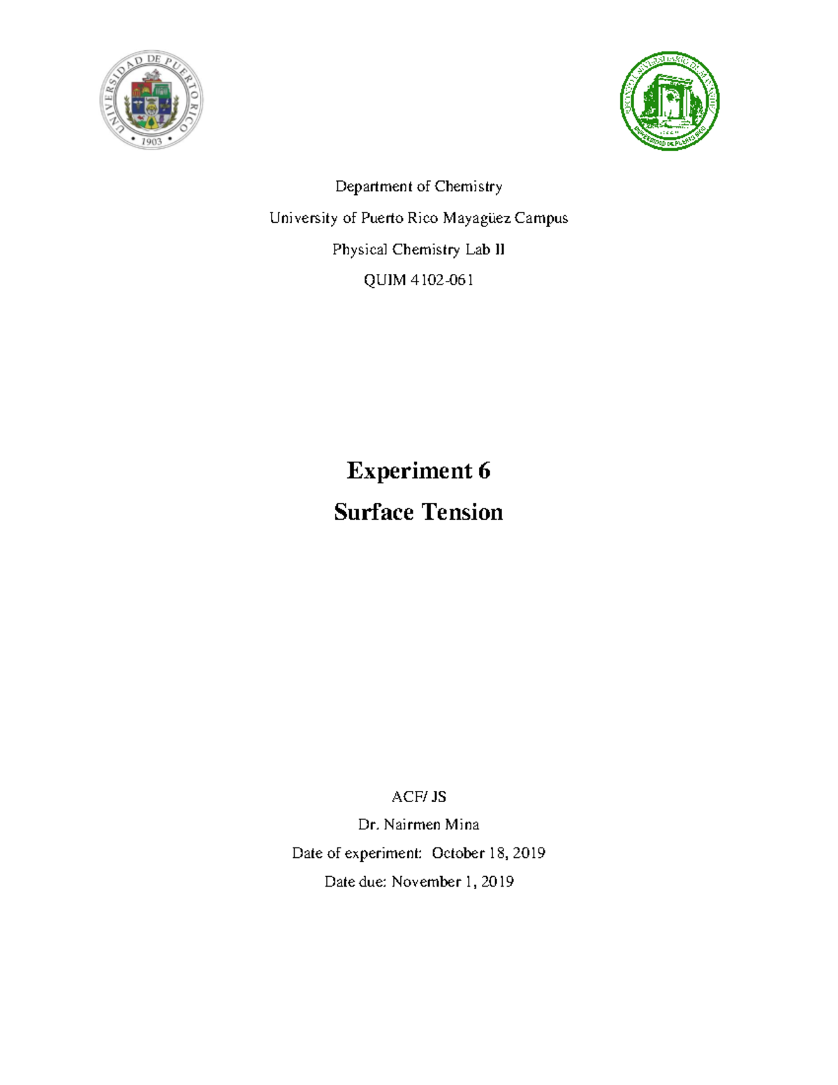 Surface Tension Report+Theory Warning TT undefined function 32