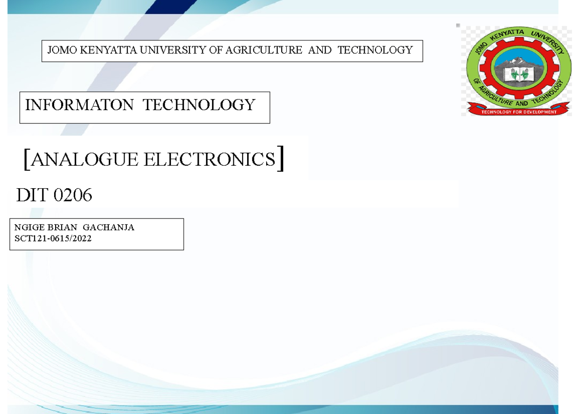 Analogue Electronics - ict notes - INFORMATON TECHNOLOGY [ANALOGUE ...