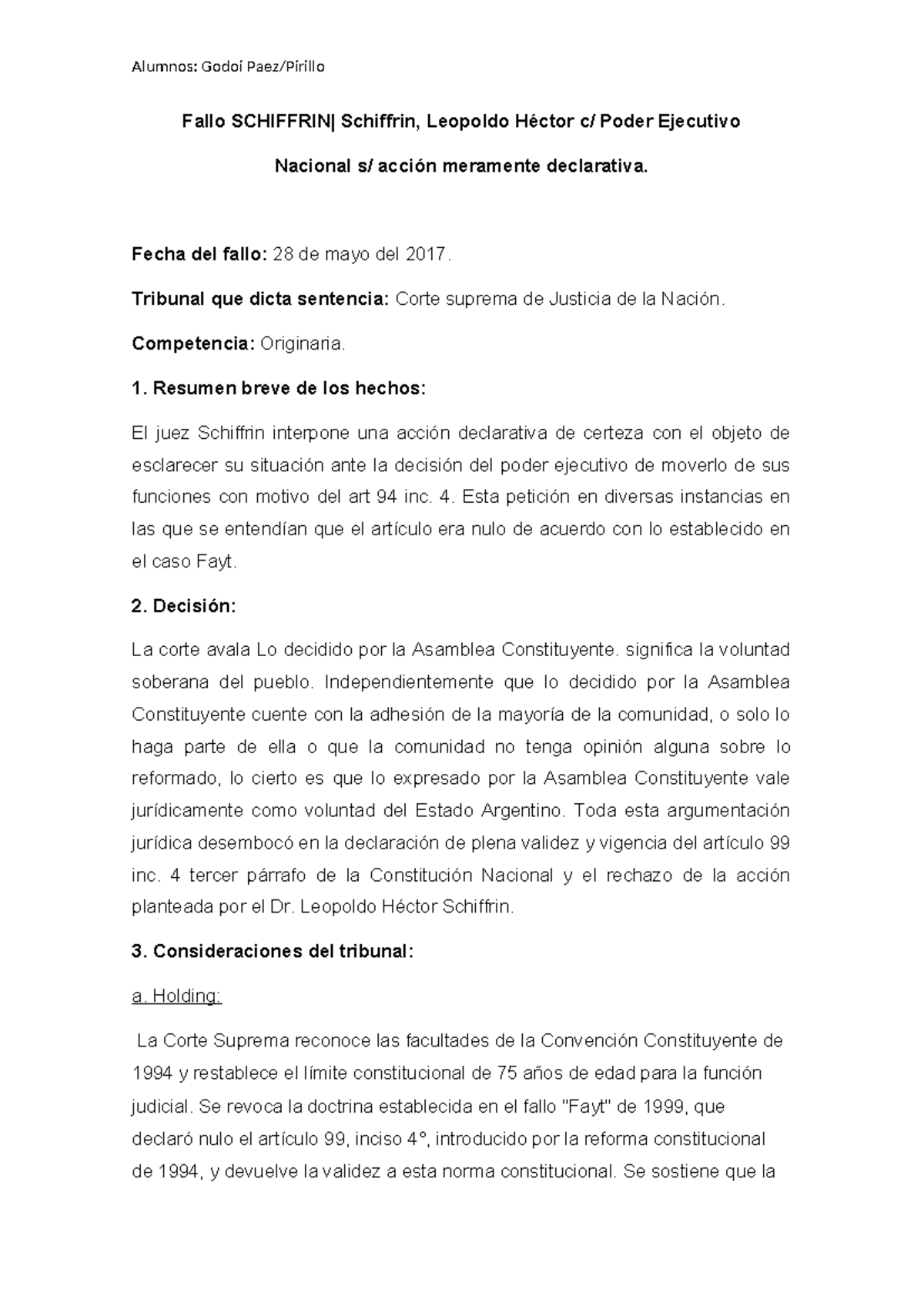 Ficha Schiffrin recuperatorio - Alumnos: Godoi Paez/Pirillo Fallo ...