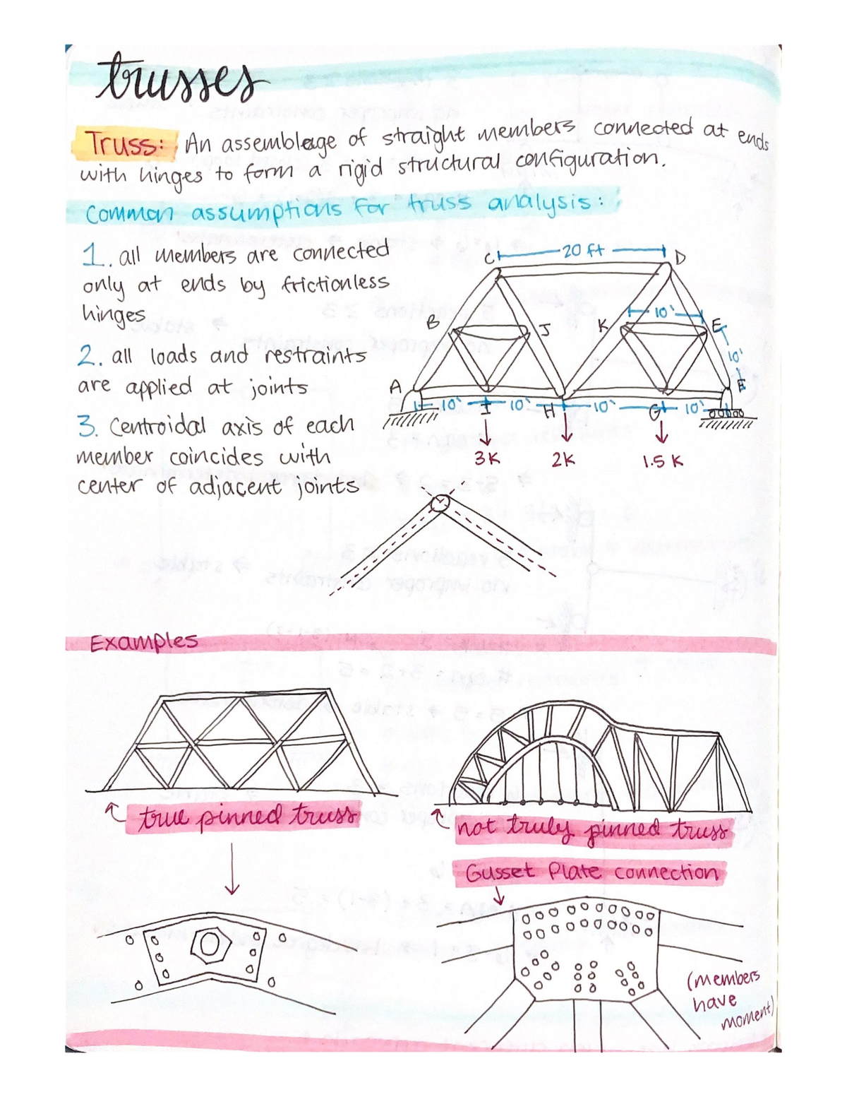 CE461-Trusses - Notes over classification of trusses, how to find ...