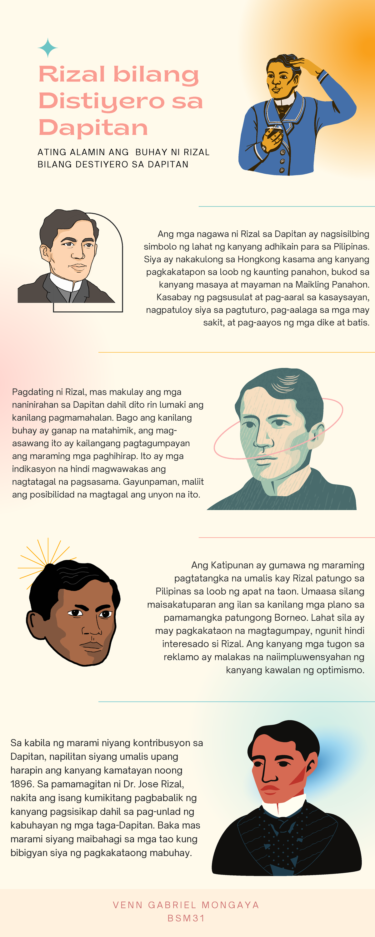 Mongaya V Infographics Rizal Bilang Destiyero Sa Dapitan - Rizal Bilang ...