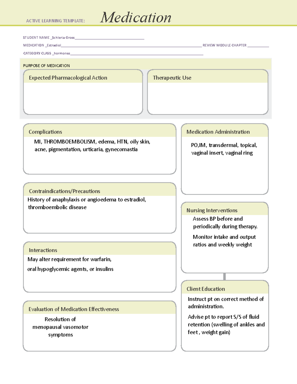 estradiol-medication-template-nur236-studocu