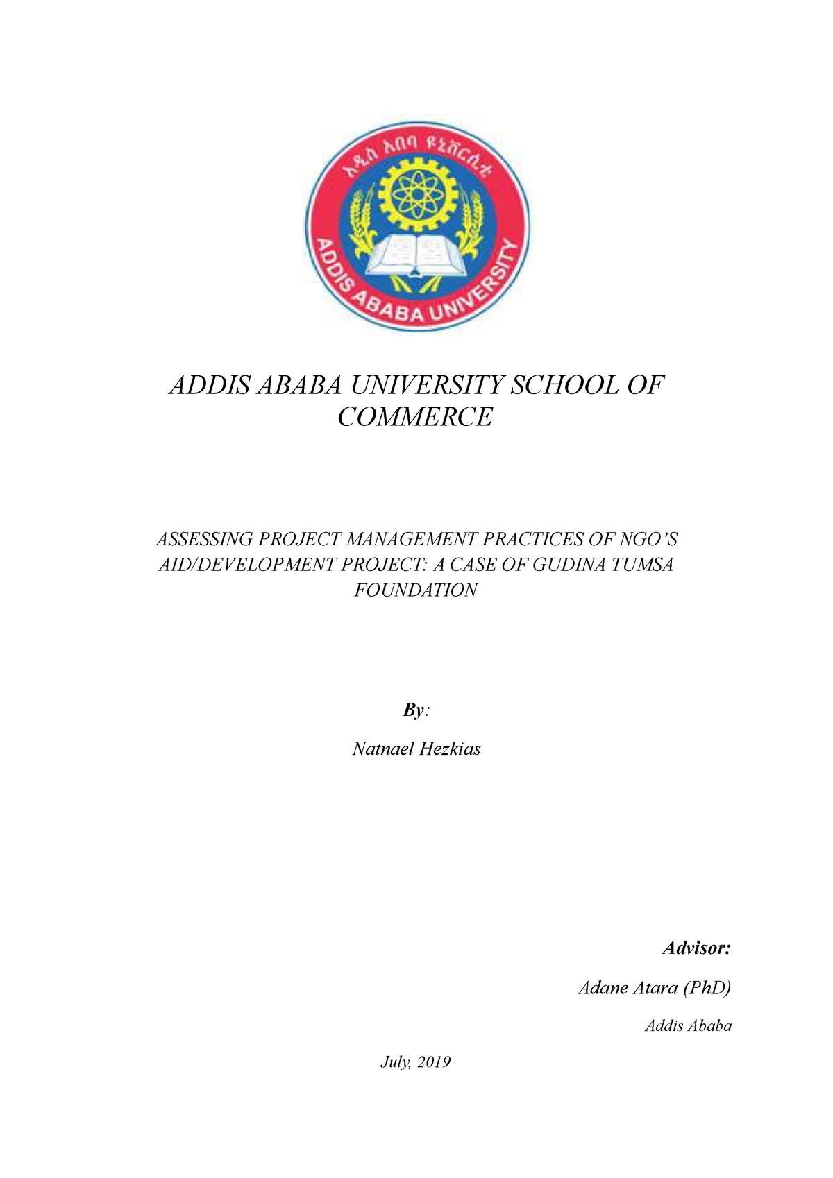 mba thesis addis ababa university