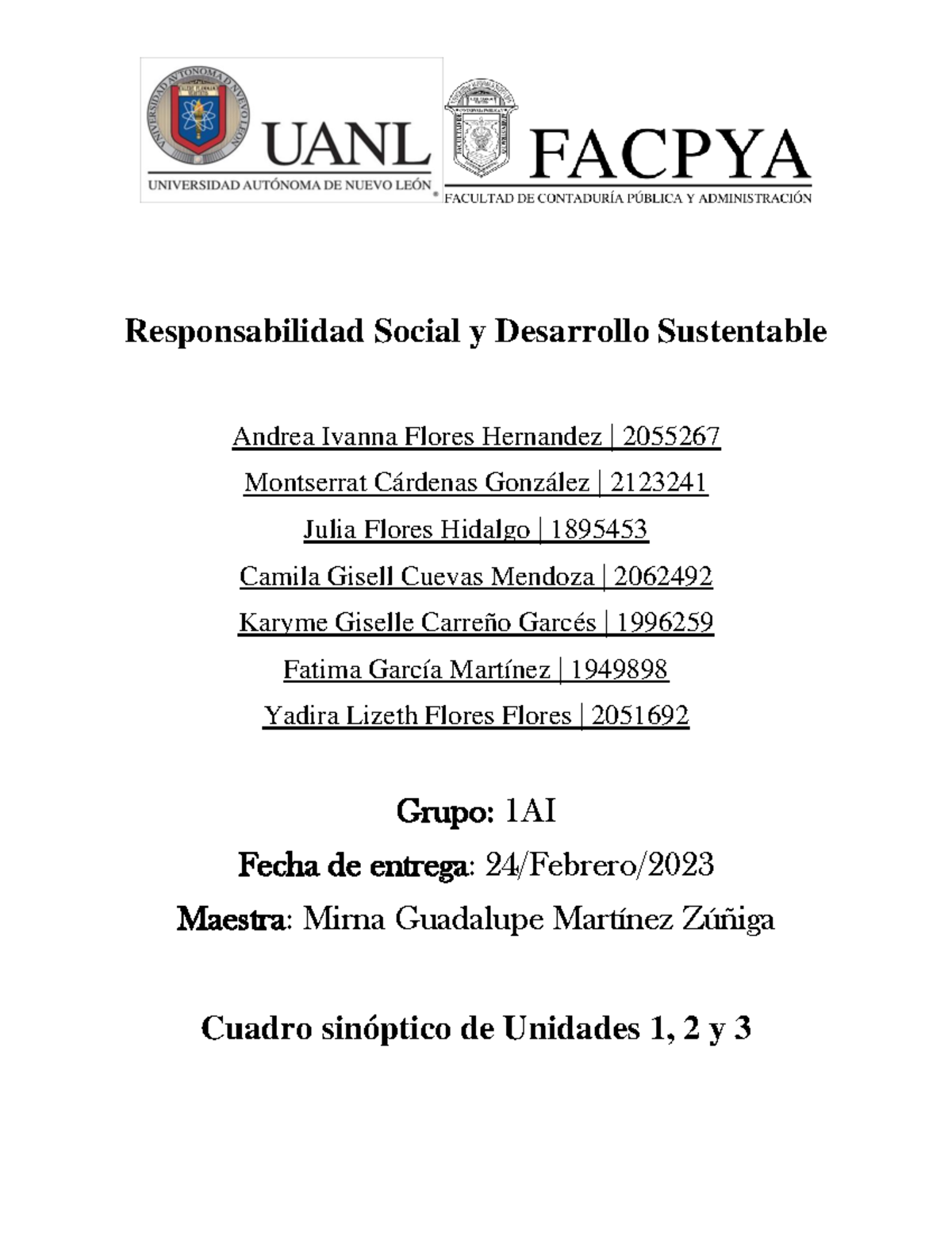 E2 Cuadro Sinóptico Rsy Ds Responsabilidad Social Y Desarrollo Sustentable Andrea Ivanna 0390