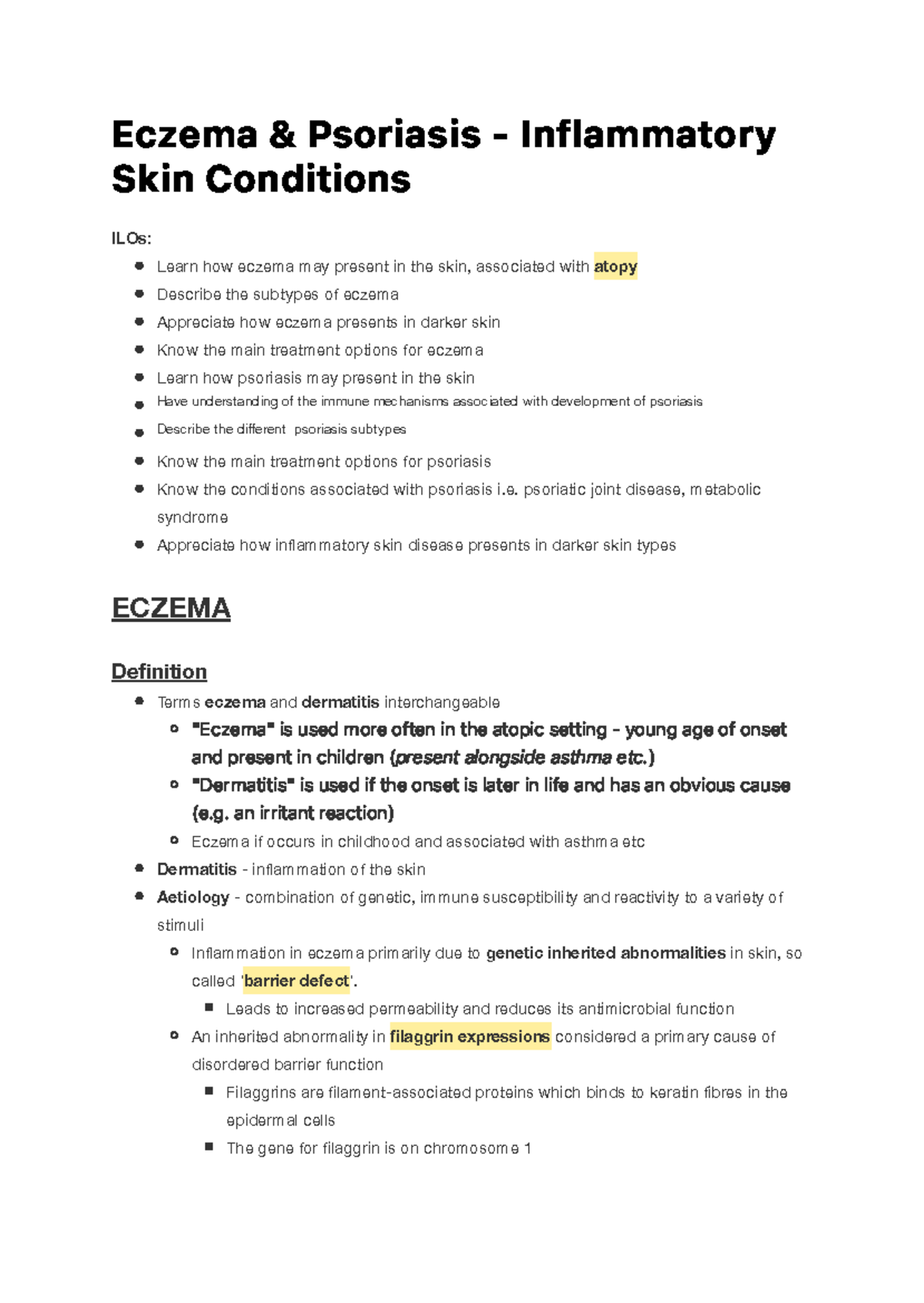 Eczema and Psoriasis - Inflammatory Skin Conditions - E c ze m a & Ps o ...