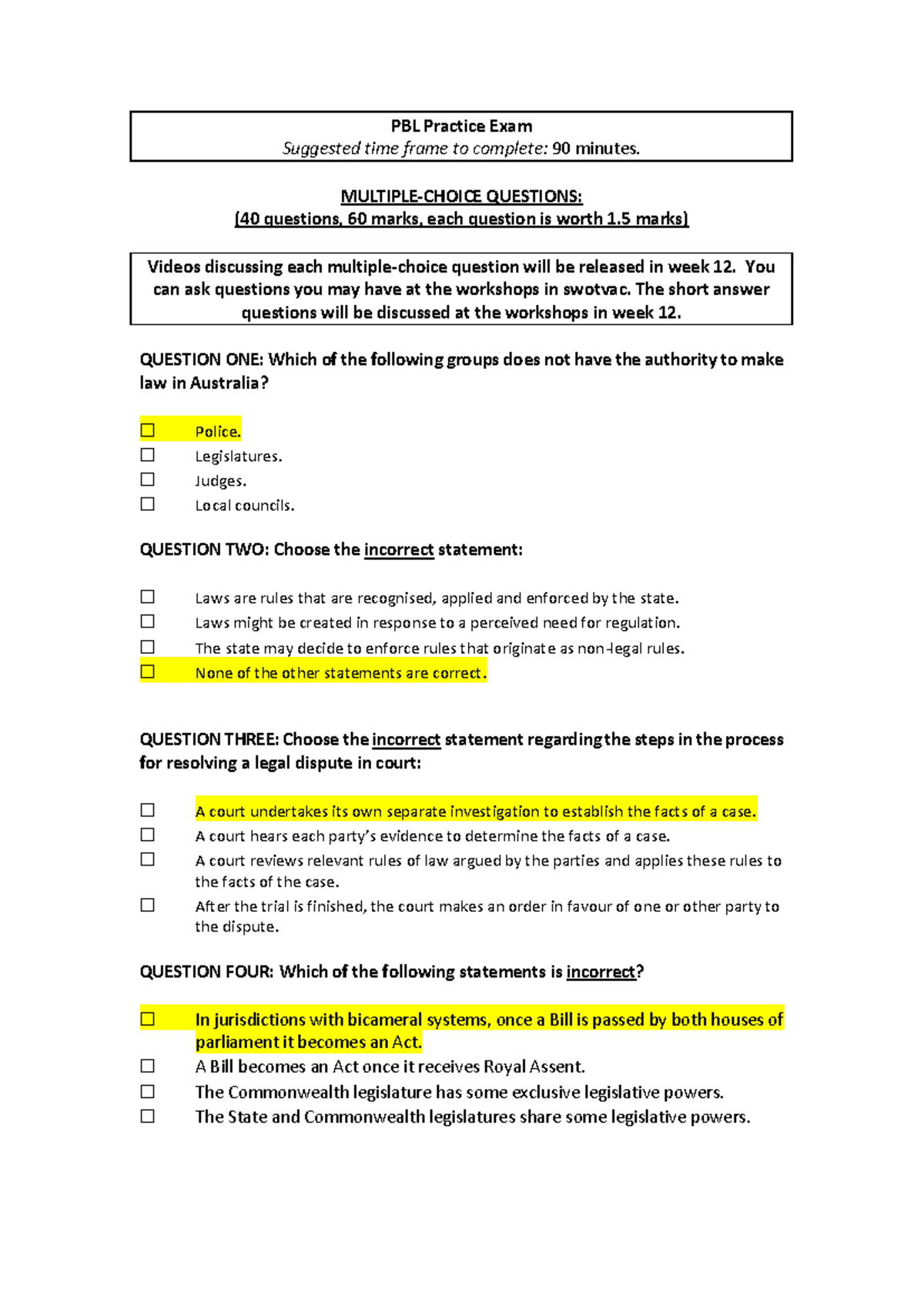 Practice+Exam+-+Answers - PBL Practice Exam Suggested time frame to ...